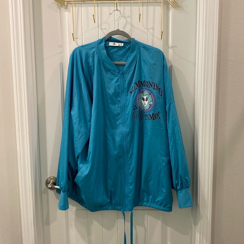 Madame Leota Haunted Mansion Disney Windbreaker Jacket Plus Size 3X Blue